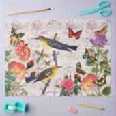 gele vogelbloemen blad Muziek ontkoppeling Tissuepapier (Craft)