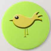 Gele vogelcadeaus ronde button 6,0 cm (Voorkant)