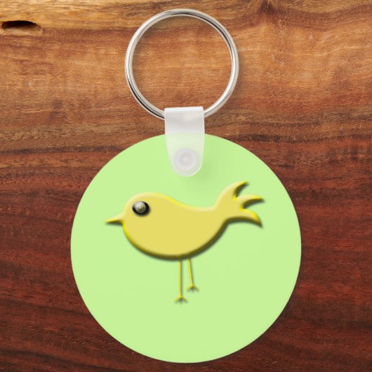 Gele vogelcadeaus sleutelhanger (Voorkant)