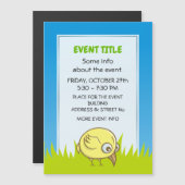 Gele vogelcartoon (Voorkant / Achterkant)