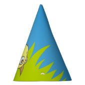 Gele vogelcartoon feesthoedjes (Rechts)