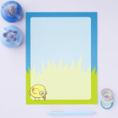 Gele vogelcartoon flyer (Enkel)