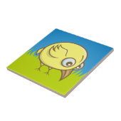 Gele vogelcartoon tegeltje (Zijkant)