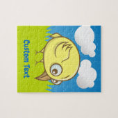 Gele vogelpuzzel cartoon legpuzzel (Horizontaal)