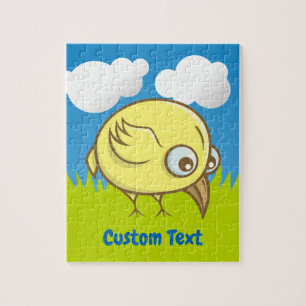 Gele vogelpuzzel cartoon legpuzzel