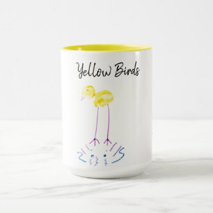 Gele vogels - grillig - schattig mok