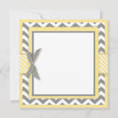 Gele vogels Nest Egg Chevron Print Hartelijk dank Bedankkaart (Achterkant)