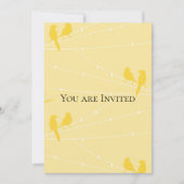 Gele Vogels op een draad Kaart (Voorkant)