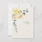 Gele volken Blauwgroen en cream Funeral Loss of Li Bedankkaart (Voorkant)