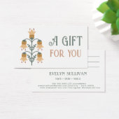 Gele Volkskunst Bloemen Cadeaukaart Visitekaartje (Bureau)