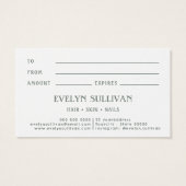 Gele Volkskunst Bloemen Cadeaukaart Visitekaartje (Achterkant)