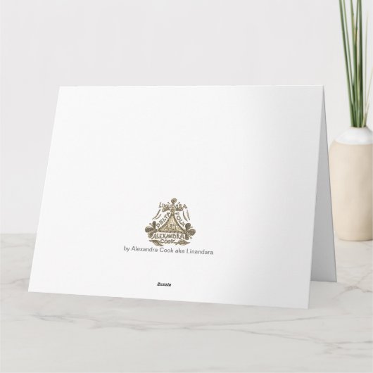 Gele volkskunst Russische taal Happy Birthday Kaart (Achterkant)