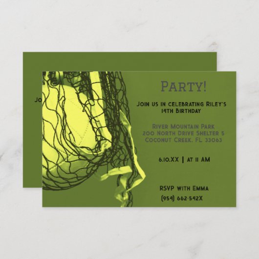 Gele Volleybal Verjaardag Kaart (Voorkant / Achterkant)