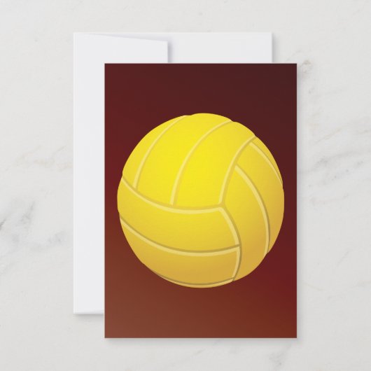 Gele Volleyball Earthy Red Background (Achterkant)