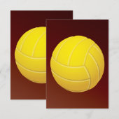 Gele Volleyball Earthy Red Background (Voorkant / Achterkant)