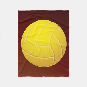 Gele Volleyball Earthy Red Background Fleece Deken