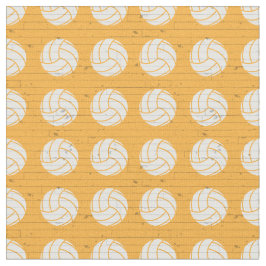 Gele Volleyball Wood Floor Pattered Stof