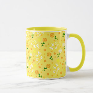 Gele voorjaarsbloemen mok