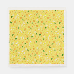 Gele voorjaarsbloemen servet
