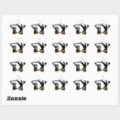 Gele vorkheftruck ster sticker (Vel)