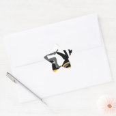 Gele vorkheftruck ster sticker (Envelop)