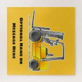 Gele vorkheftruck Vrachtwagen JigSaw Puzzle Board  Legpuzzel (Horizontaal)