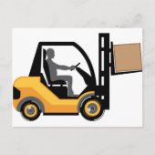 Gele vorklift briefkaart (Voorkant)