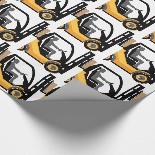 Gele vorklift cadeaupapier (Hoek)