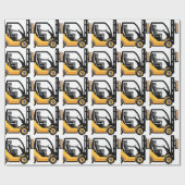 Gele vorklift cadeaupapier (Vlak)