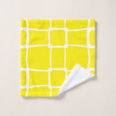 Gele vormen Vierkantjes Vet asymmetrisch Bad Handdoek (Wasdoekje)