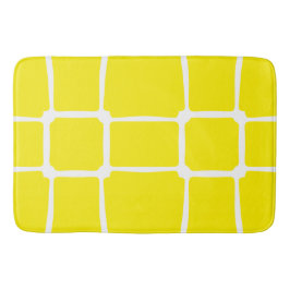 Gele vormen Vierkantjes Vet asymmetrisch Badmat