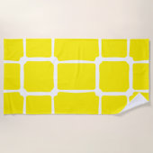 Gele vormen Vierkantjes Vet asymmetrisch Strandlaken (Voorkant)