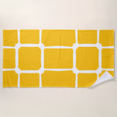 Gele vormen Vierkantjes Vet asymmetrisch Strandlaken (Voorkant)