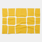 Gele vormen Vierkantjes Vet asymmetrisch Theedoek (Horizontaal)