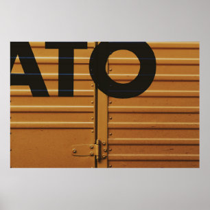 Gele vrachtvervoerder poster