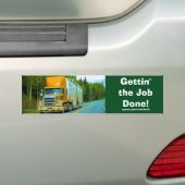 Gele vrachtwagen voor vrachtwagens en vrachtwagens bumpersticker (Op auto)