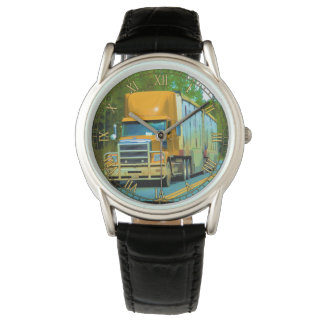 Gele vrachtwagen Vrachtwagen #Gift Watch Range Horloge