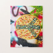 Gele Vrede Mozaïek op Graffiti Muur - Legpuzzel (Verticaal)