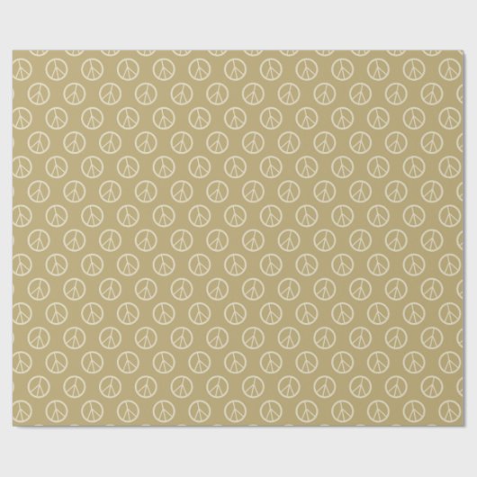 Gele Vrede Tekenen Boho Verjaardag Cadeaupapier (Vlak)