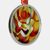 Gele vriesbloem waterverf metalen ornament (Rechts)