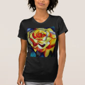 Gele vriesbloem waterverf t-shirt (Voorkant)