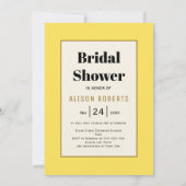 Gele vrijgezellenfeest van de jasmijnflorale bruil kaart (Achterkant)