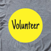 Gele vrijwilliger ronde sticker
