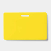 Gele vrijwilligersbadge met aangepaste naam badge (Achterkant)
