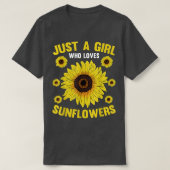 Gele vrouwen met een bloem, gewoon een meisje dat  t-shirt (Design voorkant)