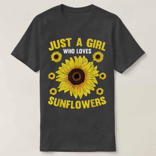 Gele vrouwen met een bloem, gewoon een meisje dat  t-shirt (Design voorkant)