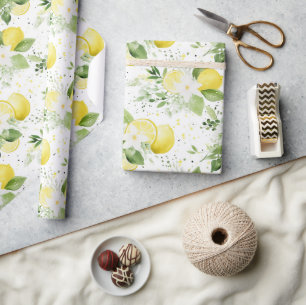 Gele Vruchten Citroenen Cadeaupapier