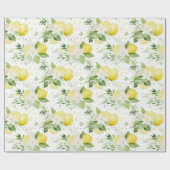 Gele Vruchten Citroenen Cadeaupapier (Vlak)
