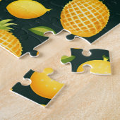 Gele vruchten en ananas legpuzzel (Zijkant)