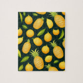 Gele vruchten en ananas legpuzzel (Verticaal)